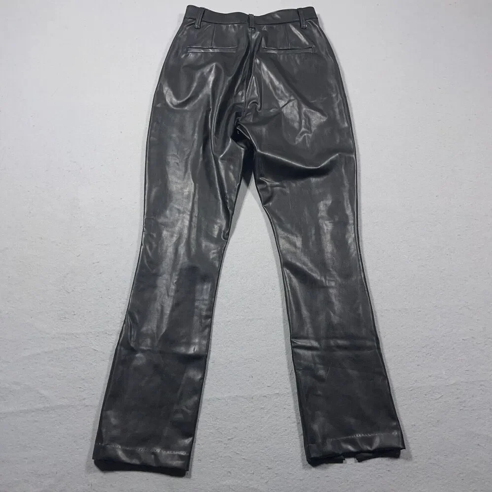 Abercrombie‎ & Fitch Curve Love Flare Skinny High Rise Vegan Leather Pants 29/8